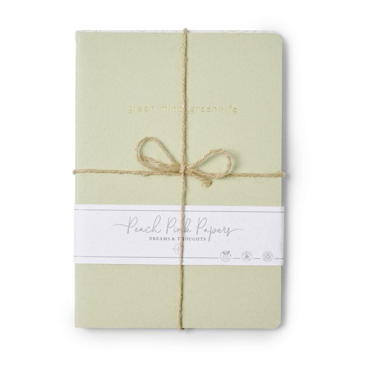 Produktbild: 2er Set Recycled Stitch Notizbuch;DIN A5; Kiwi, Trauben, 64 Seiten