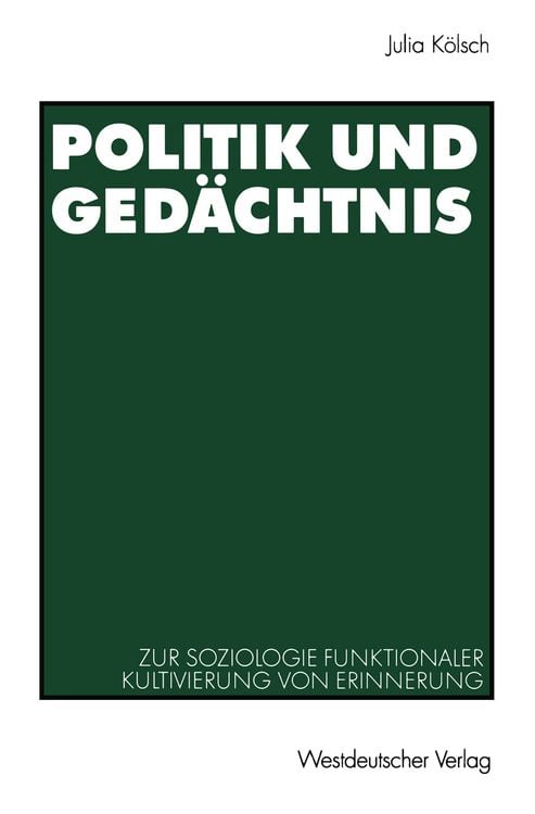 Produktbild: Politik und Ged&auml;chtnis