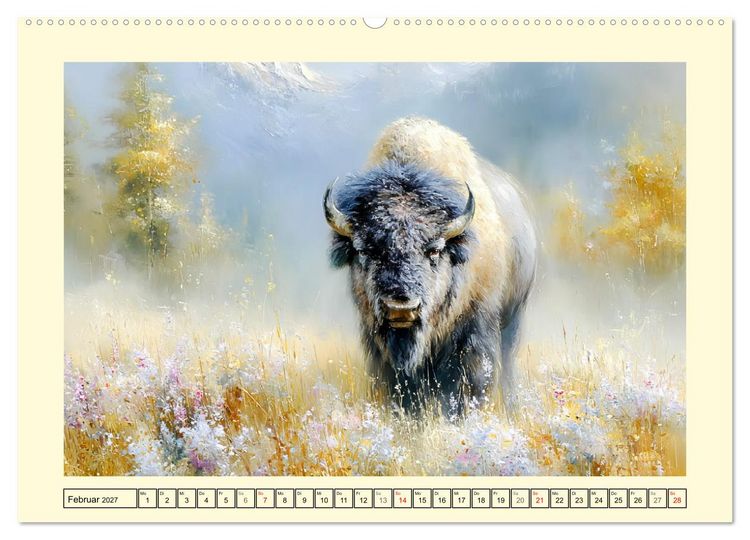 Produktbild: Bisons. Nordamerikas gewaltige Wildrinder (hochwertiger Premium Wandkalender 2027 DIN A2 quer), Kunstdruck in Hochglanz