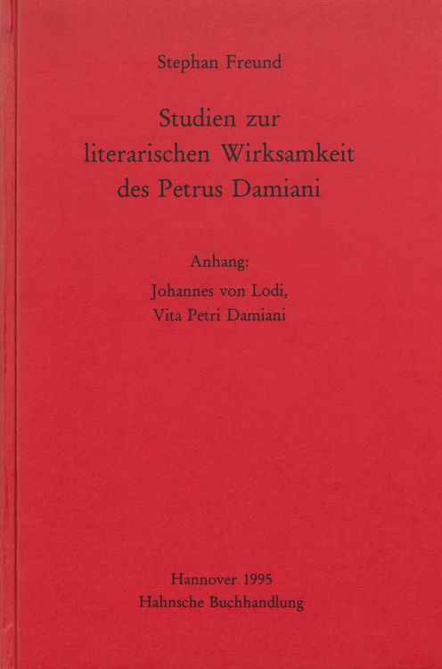 Produktbild: Studien zur literarischen Wirksamkeit des Petrus Damiani