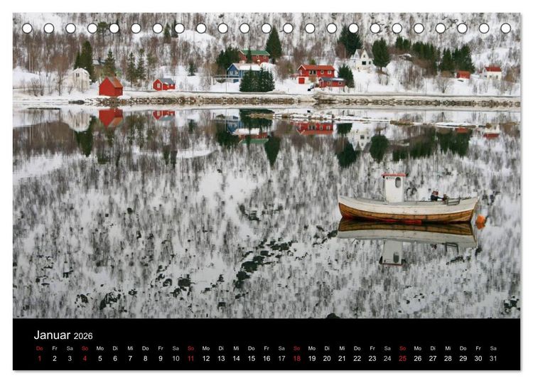 Produktbild: Norwegen 2026 (Tischkalender 2026 DIN A5 quer), CALVENDO Monatskalender
