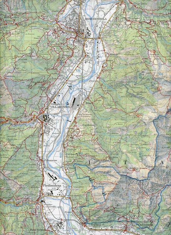 Produktbild: 285T Domodossola Wanderkarte