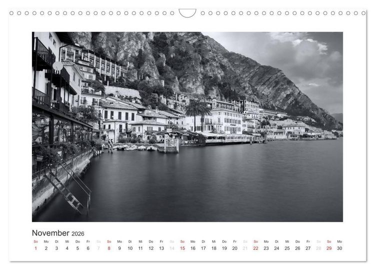 Produktbild: Limone sul Garda schwarzwei&szlig; (Wandkalender 2026 DIN A3 quer), CALVENDO Monatskalender
