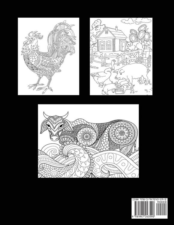 Produktbild: Farm Animals Coloring Book for Adults