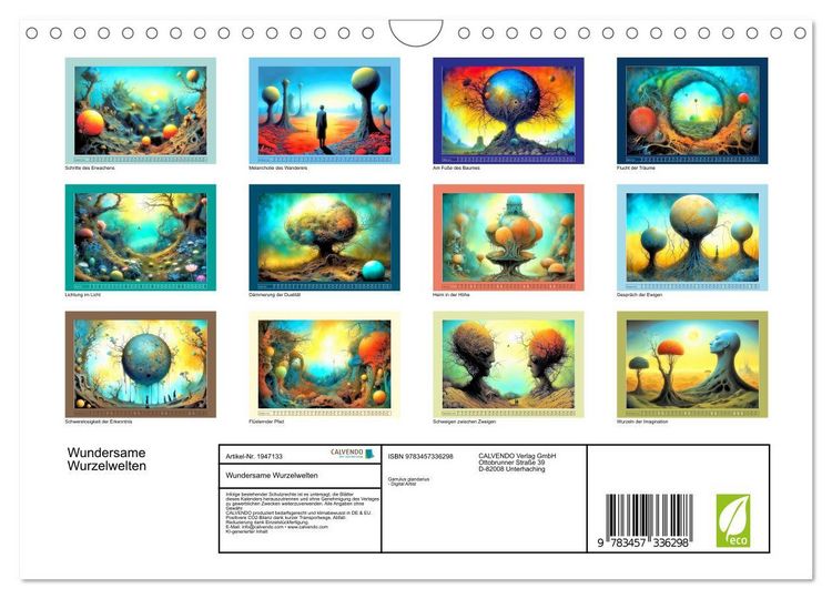Produktbild: Wundersame Wurzelwelten (Wandkalender 2026 DIN A4 quer), CALVENDO Monatskalender