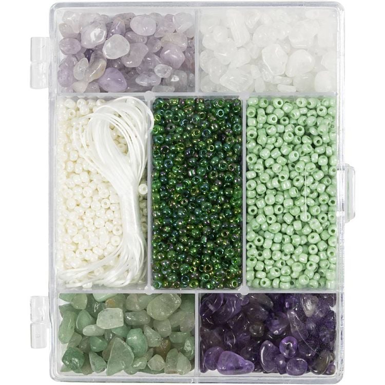 Produktbild: Creativ Company Kreativ Mix Schmuck, Kristalle, Gr&ouml;&szlig;e 2,6-10 mm, Lochgr&ouml;&szlig;e 0,8-1,2 mm, sortierte Farben