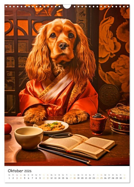 Produktbild: Hunde & Ramen - Ein Jahr voller Genuss und Freude (Wandkalender 2026 DIN A3 hoch), CALVENDO Monatskalender