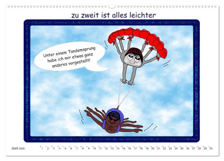 Produktbild: DIE SPINNEN DOCH (hochwertiger Premium Wandkalender 2026 DIN A2 quer), Kunstdruck in Hochglanz