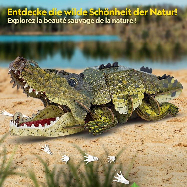 Produktbild: CUBICFUN - 3D Puzzle Krokodil 54 Teile