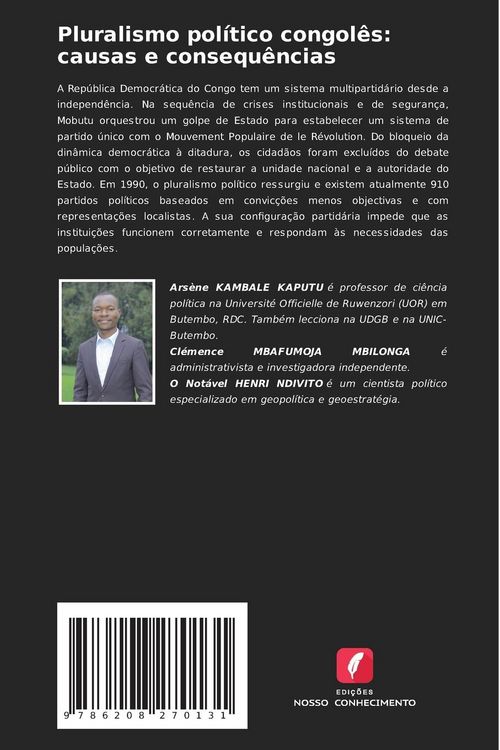 Produktbild: Pluralismo pol&iacute;tico congol&ecirc;s: causas e consequ&ecirc;ncias