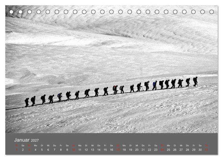 Produktbild: Bergsteigen - Extremsport am Limit (Tischkalender 2027 DIN A5 quer), CALVENDO Monatskalender