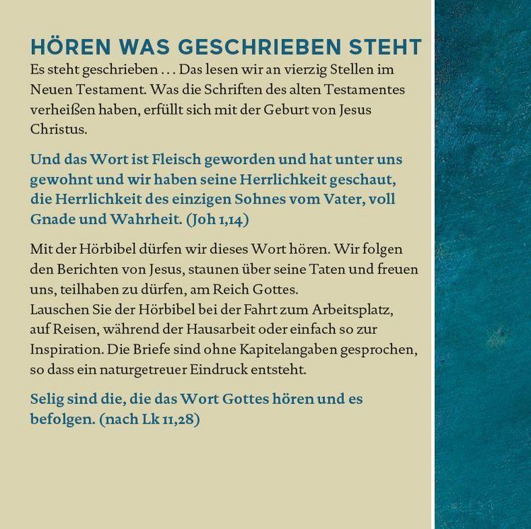 Produktbild: Die H&ouml;rbibel - Einheits&uuml;bersetzung