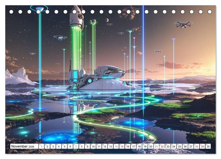 Produktbild: Neuer Morgen Mars (Tischkalender 2026 DIN A5 quer), CALVENDO Monatskalender