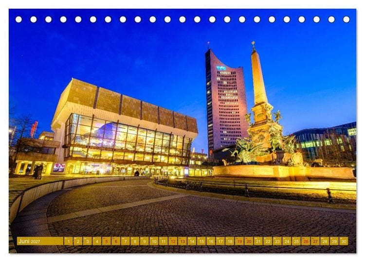Produktbild: Ein Blick auf Leipzig (Tischkalender 2027 DIN A5 quer), CALVENDO Monatskalender