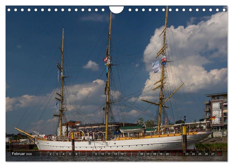 Produktbild: Letztes deutsches Vollschiff DAS SCHULSCHIFF DEUTSCHLAND (Wandkalender 2026 DIN A4 quer), CALVENDO Monatskalender