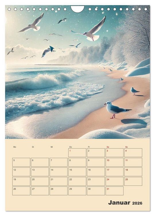 Produktbild: Fiktive Momente am Meer (Wandkalender 2026 DIN A4 hoch), CALVENDO Monatskalender