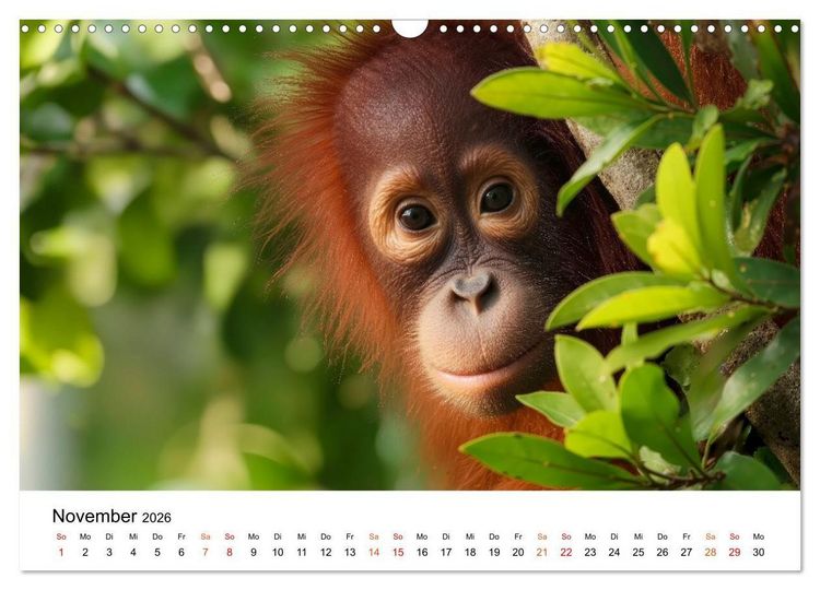 Produktbild: Orang Utans - Leben in den Baumkronen (Wandkalender 2026 DIN A3 quer), CALVENDO Monatskalender