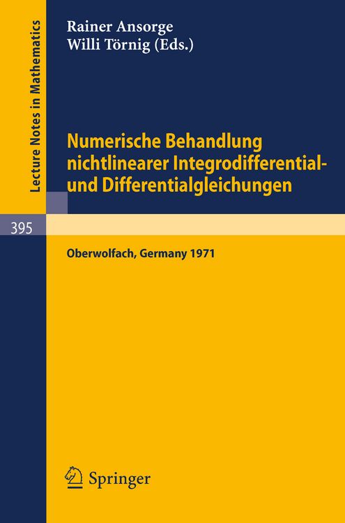 Produktbild: Numerische Behandlung nichtlinearer Integrodifferential- und Differentialgleichungen