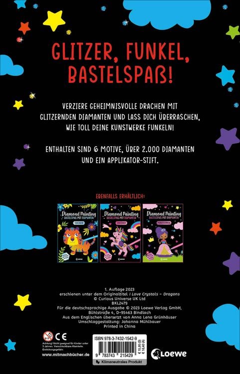 Produktbild: Diamond Painting - Bastelspa&szlig; mit Diamanten - Drachen
