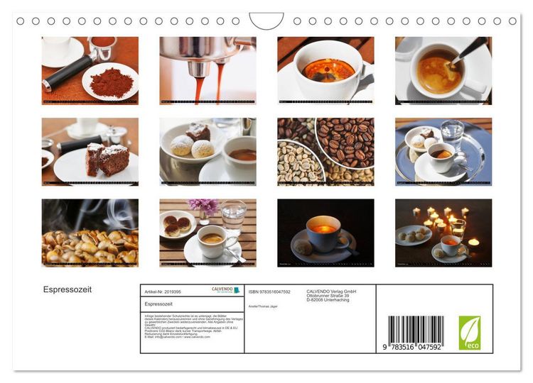 Produktbild: Espressozeit (Wandkalender 2026 DIN A4 quer), CALVENDO Monatskalender