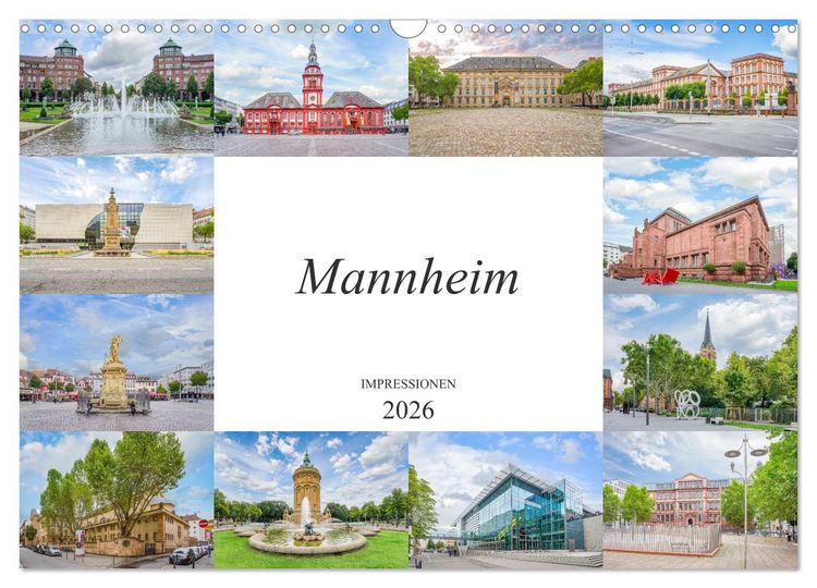 Produktbild: Mannheim Impressionen (Wandkalender 2026 DIN A3 quer), CALVENDO Monatskalender