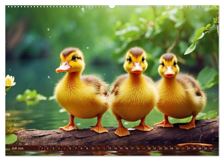 Produktbild: Tierkinder auf dem Land (Wandkalender 2026 DIN A2 quer), CALVENDO Monatskalender