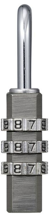 Produktbild: Sygonix SY-6932310 Vorh&auml;ngeschloss 30mm 3-Digit Titan-Grau Zahlenschloss