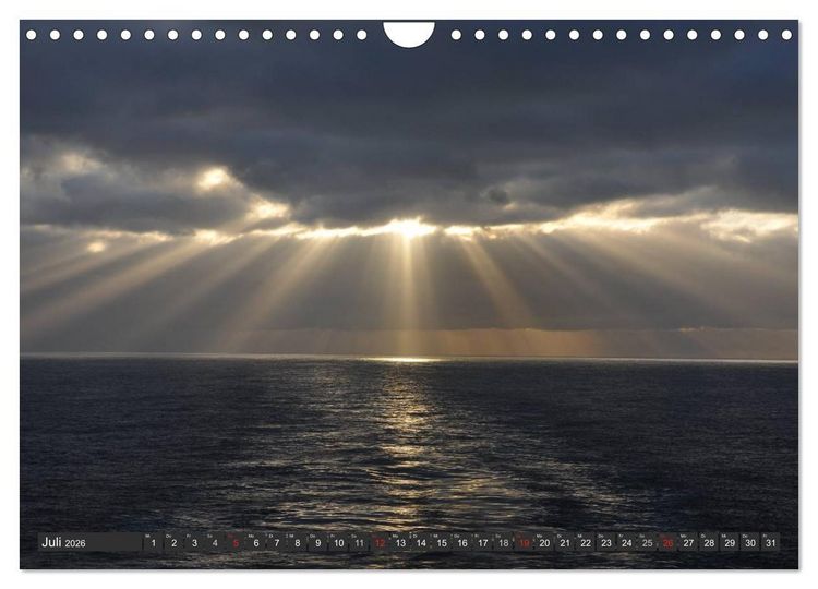 Produktbild: Sonne, Meer und Wolken (Wandkalender 2026 DIN A4 quer), CALVENDO Monatskalender