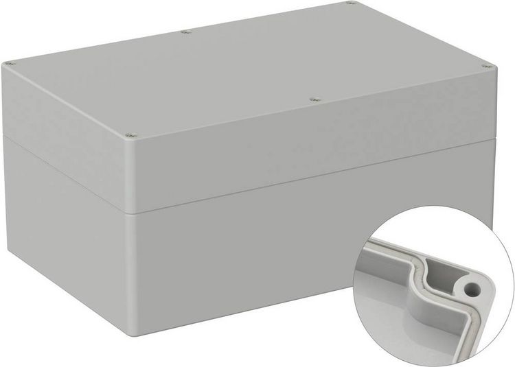 Produktbild: TRU COMPONENTS TC-9065692 Industrie-Geh&auml;use 250 x 160 x 119 ABS Lichtgrau (RAL 7035) 1St.