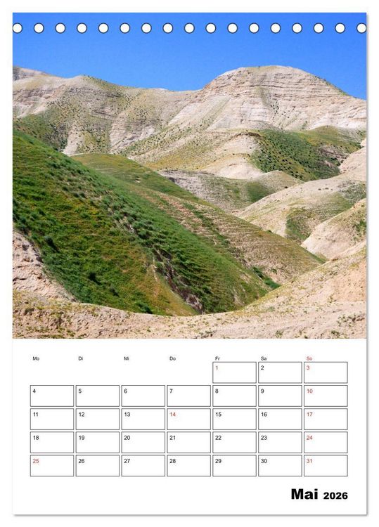 Produktbild: Israel - Der Monatsplaner 2026 (Tischkalender 2026 DIN A5 hoch), CALVENDO Monatskalender