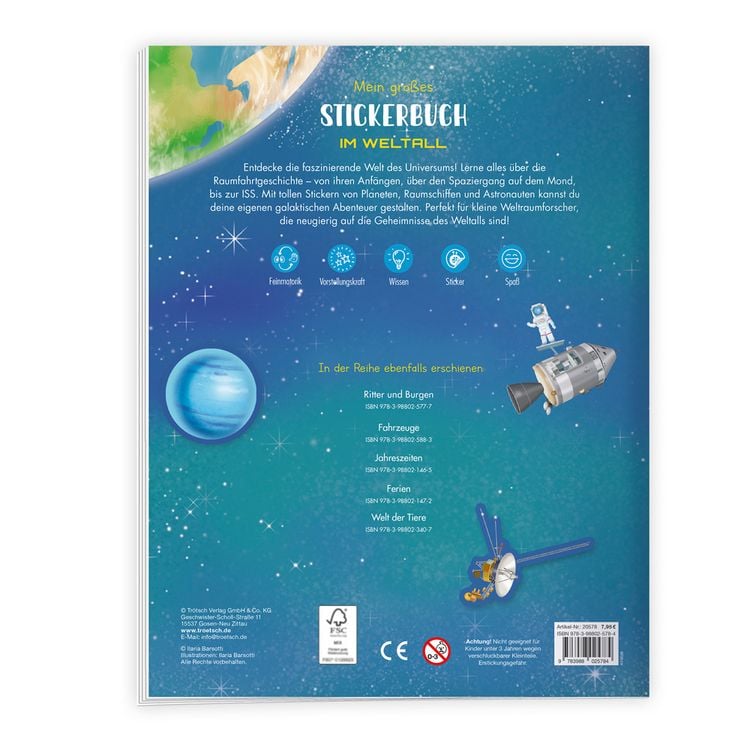 Produktbild: TR&Ouml;TSCH - Stickerbuch Mein gro&szlig;es Stickerbuch Im Weltall