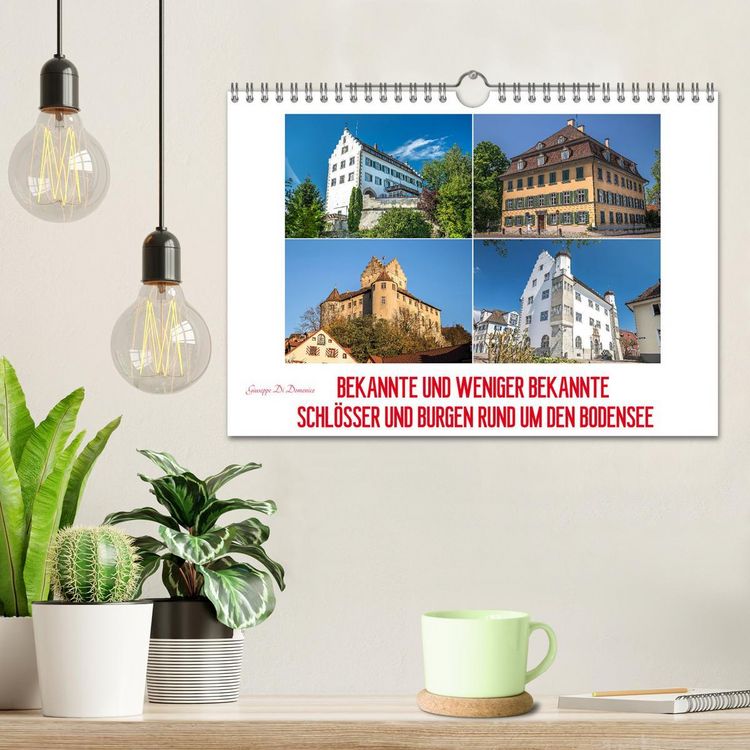 Produktbild: Bekannte und weniger bekannte Schl&ouml;sser und Burgen rund um dem Bodensee (Wandkalender 2026 DIN A4 quer), CALVENDO Monatskalender