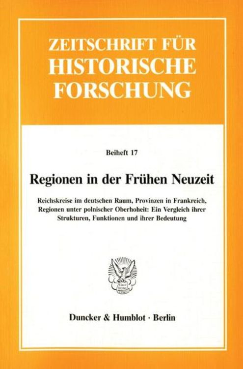 Bild vom Artikel Regionen in der Frühen Neuzeit. vom Autor Peter Claus Hartmann