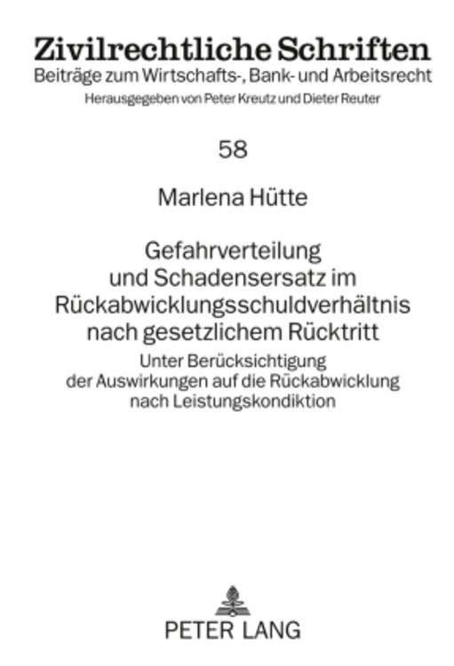 Produktbild: Gefahrverteilung und Schadensersatz im Rueckabwicklungsschuldverhaeltnis nach gesetzlichem Ruecktritt