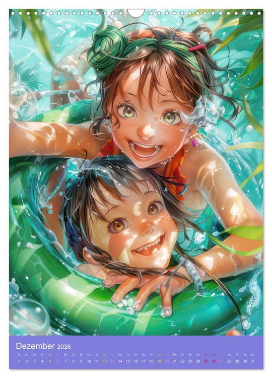 Produktbild: Abenteuerlust pur - Spa&szlig; mit Manga Boys und Girls (Wandkalender 2026 DIN A3 hoch), CALVENDO Monatskalender