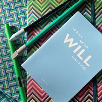 Produktbild: Heft A6 kariert, "Ich kann, weil ich will was ich muss." (Immanuel Kant)