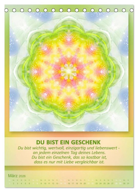 Produktbild: Light Energy Mandalas - Kalender - Vol. 1 (Tischkalender 2026 DIN A5 hoch), CALVENDO Monatskalender
