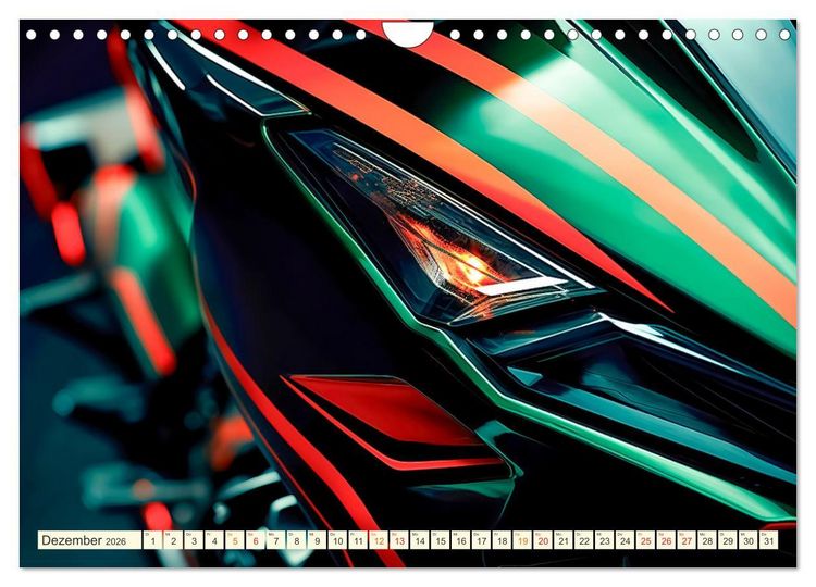 Produktbild: Blickpunkt Motorrad Sch&ouml;nheit im Design (Wandkalender 2026 DIN A4 quer), CALVENDO Monatskalender