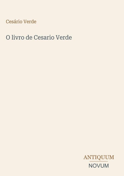 Produktbild: O livro de Cesario Verde