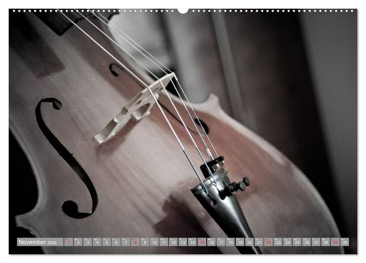 Produktbild: Music Magic of musical instruments (High Quality Premium Wall Calendar 2026 DIN A2 landscape),CALVENDO 12 Month Wall Calendar