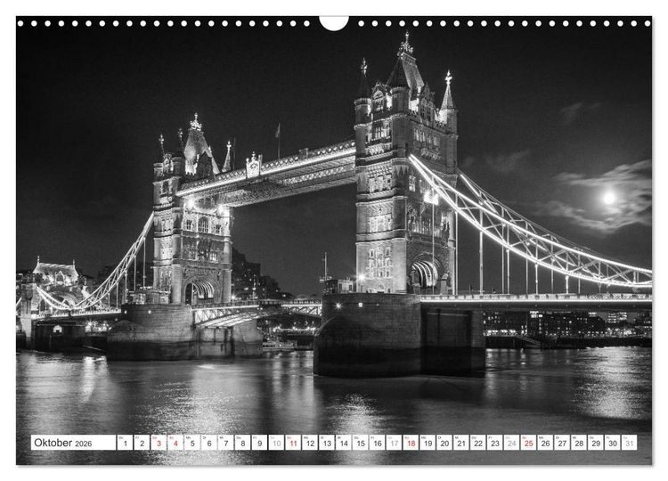 Produktbild: London Stadt an der Themse (Wandkalender 2026 DIN A3 quer), CALVENDO Monatskalender