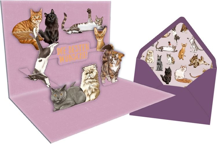 Produktbild: Pop-up-Gru&szlig;karte &ndash; I love Cats