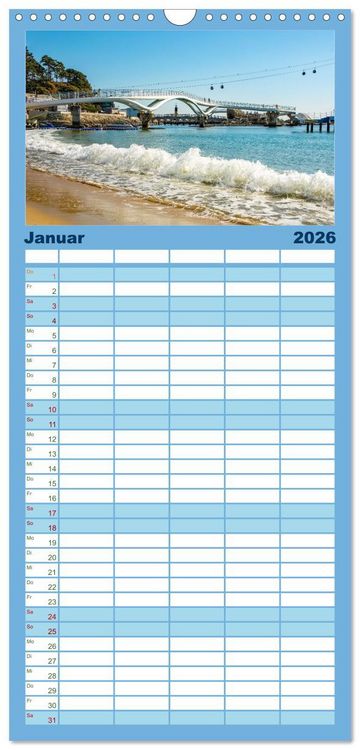 Produktbild: Familienplaner 2026 - Busan - Hafenstadt in S&uuml;dkorea mit 5 Spalten (Wandkalender, 21 x 45 cm) CALVENDO