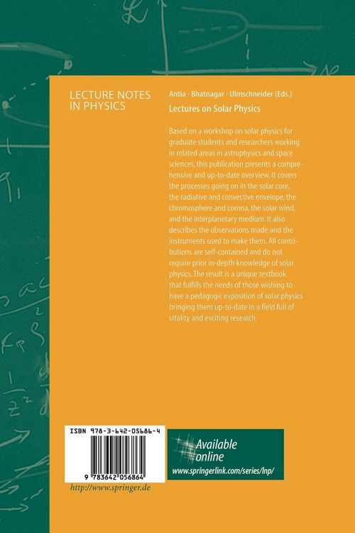 Produktbild: Lectures on Solar Physics