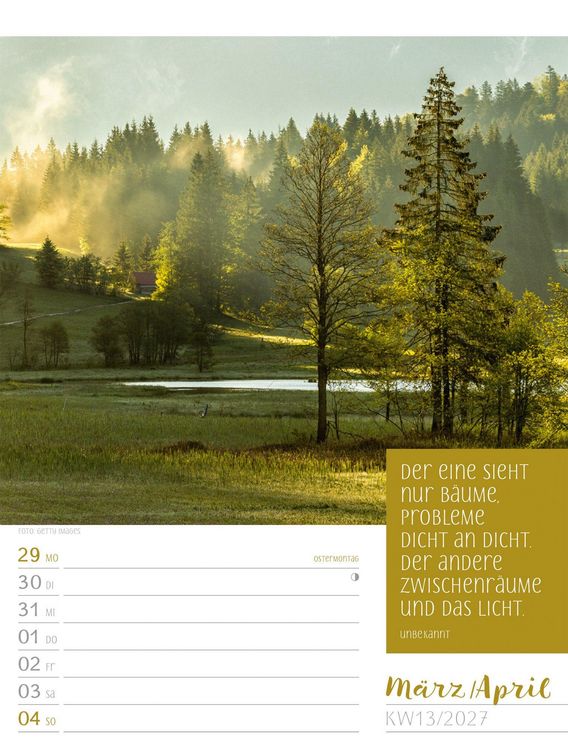 Produktbild: Augenblicke der Achtsamkeit Wochenplaner Kalender 2027