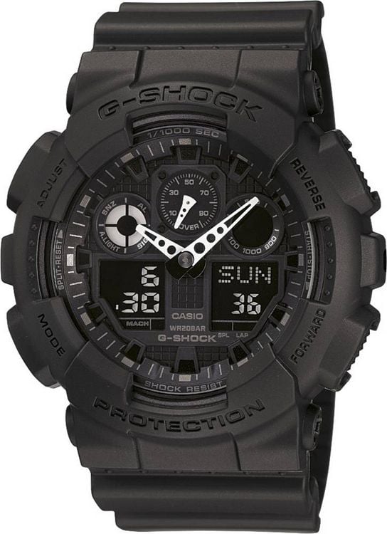 Produktbild: Casio Armbanduhr GA-100-1A1ER (B x H) 51.20 mm x 55 mm Schwarz Geh&auml;usematerial=Kunstharz Material (Armband)=Kunstharz