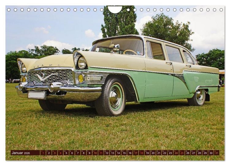 Produktbild: Damals war's - Oldtimer der F&uuml;nfziger bis Achtziger Jahre (Wandkalender 2026 DIN A4 quer), CALVENDO Monatskalender