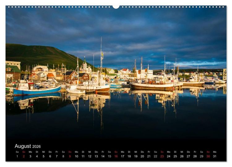 Produktbild: Island - Wundervolle Landschaften (Wandkalender 2026 DIN A2 quer), CALVENDO Monatskalender