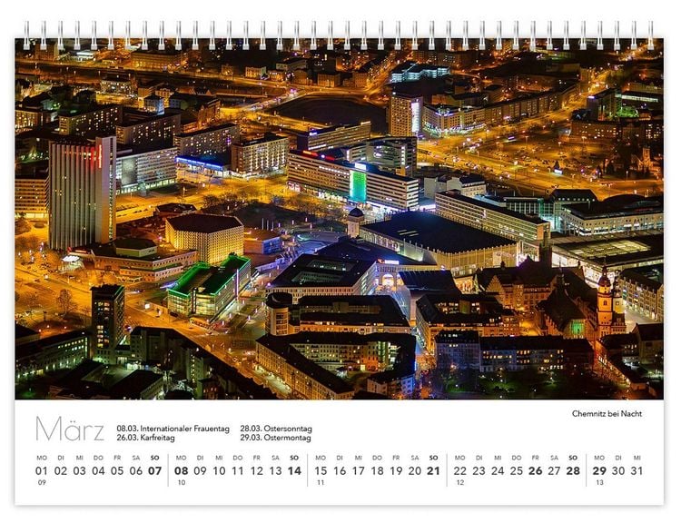 Produktbild: Kalender Sachsen von oben kompakt 2027