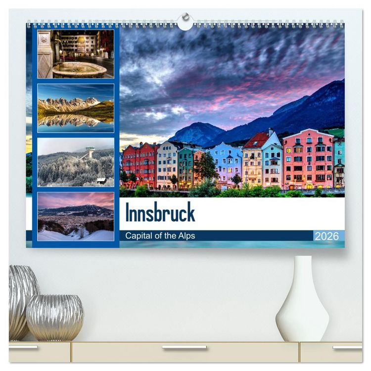 Produktbild: Innsbruck - Capital of the Alps (hochwertiger Premium Wandkalender 2026 DIN A2 quer), Kunstdruck in Hochglanz